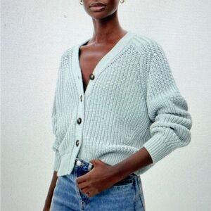 Everlane cotton texture cardigan sweater